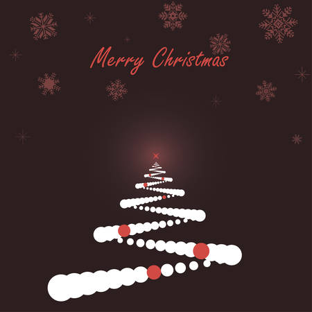 White abstract Christmas tree on dark backgroundのイラスト素材
