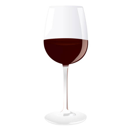 Vector illustration of a red wine glassのイラスト素材