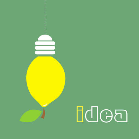 Vecror illustration of a bulb in a lemon shapeのイラスト素材