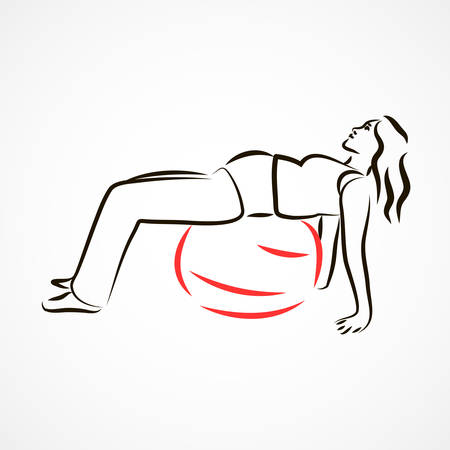 Vector set of a pregnant woman going in for sportsのイラスト素材