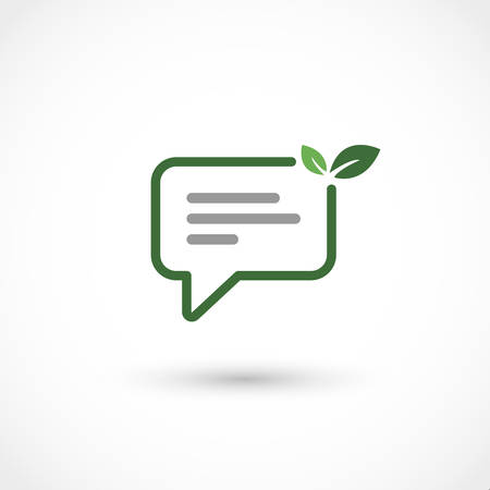 illustration of a Green chatのイラスト素材