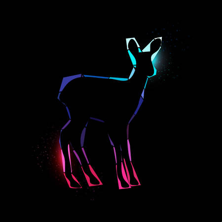 illustration of a Space deerのイラスト素材