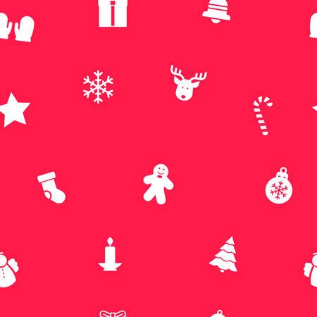 Vector illustration of a Christmas Seamless Patternのイラスト素材