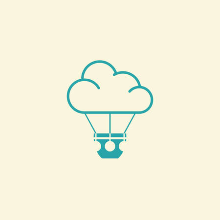 Vector illustration of an Airballoon Iconのイラスト素材