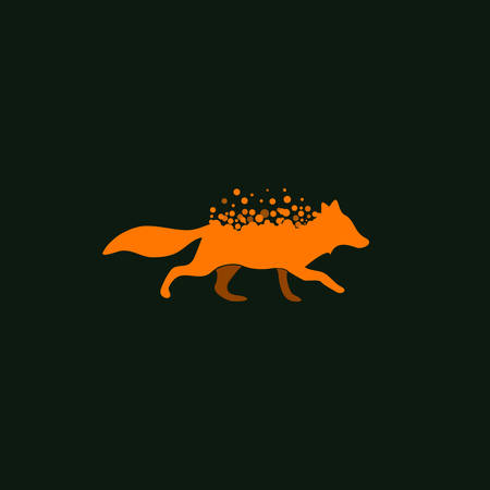 Vector illustration of a Fox Iconのイラスト素材