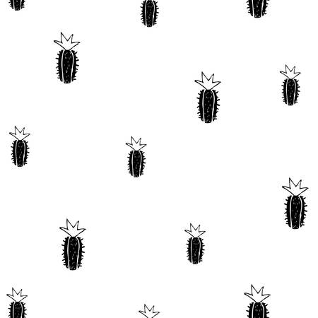 Vector illustration of a Cactus Seamless Patternのイラスト素材