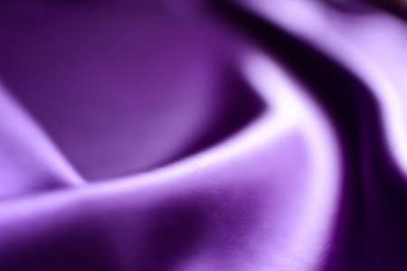 Purple satin fabric texture as background, top view. Space for textの写真素材