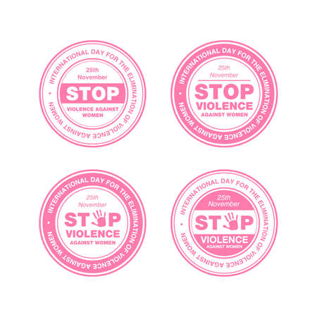 International Day for the Elimination of Violence Against Women. Stop violence against women concept. 25 November.のイラスト素材