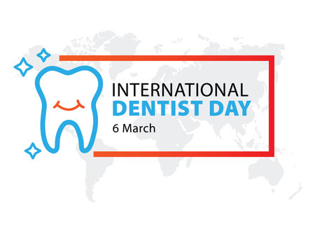 Happy Dentists Day. Vector Template Design. Poster.のイラスト素材