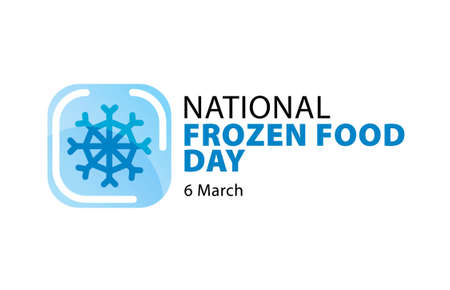 National Frozen Food Day. Snowflake icon vecto.のイラスト素材