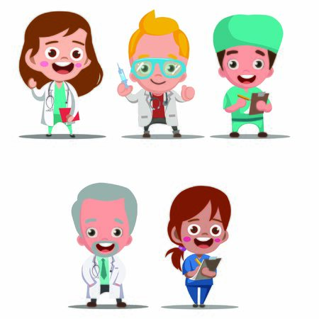 Medical Staff Cartoon Characterのイラスト素材