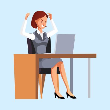 Stressful Womanのイラスト素材