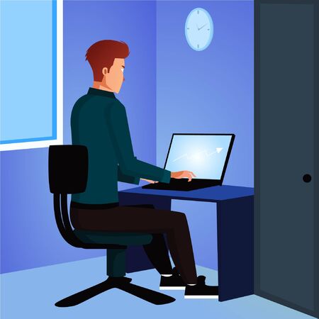 Overtime workerのイラスト素材