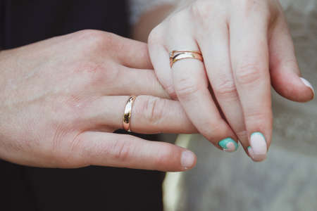 Wedding ring exchangeの写真素材