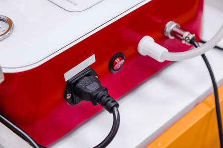 Cosmetic couch, equipment and cosmetics in beauty salon interiorの写真素材