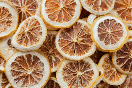 Dried slice of lemon as herbal medicine.の写真素材