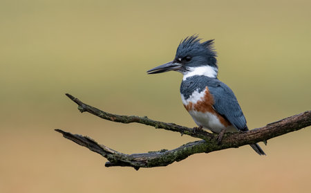 A belted kingfisher in Pennsylvaniaの写真素材