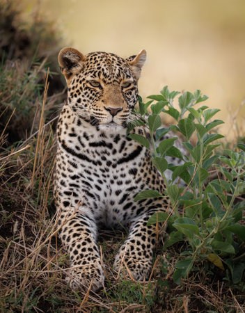Leopard in the Moremi Game Reserve (Okavango River Delta), National Park, Botswanaの写真素材