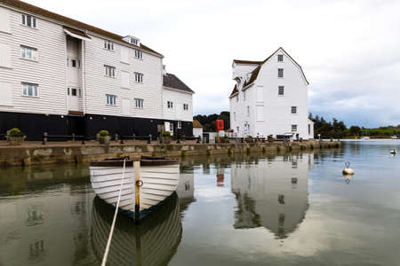 Woodbridge Tide Mill in Woodbridge, Suffolk, on the banks of the River Deben, England. A rare...
