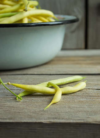 Fresh organic yellow beans