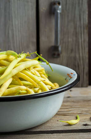 Fresh organic yellow beansの写真素材