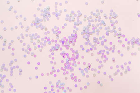 Holographic pastel glitter confetti on pink