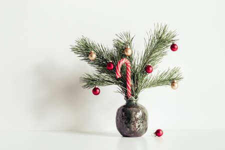 Minimalist interior decoration for Christmas.の写真素材