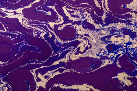 Luxury Pattern Gold and Purple Waves.の写真素材