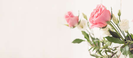 DIY Home Eco Decor. Old glass jars are reused as flower vasesの写真素材