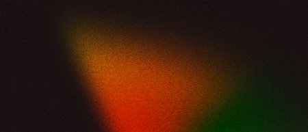Vibrant noise gradient abstract art with red and green tones on black background