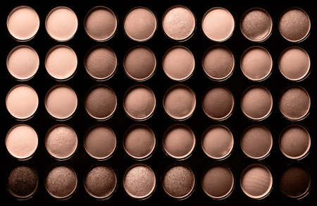 Eyeshadow colorful shades palette in mocha mousse tonesの写真素材