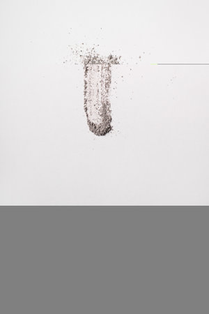 Ash cross symbol on white background for lent and religious reflection. Ash Wednesdayの写真素材