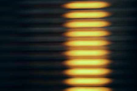 Warm glowing light through fluted glass, minimal abstract texture background