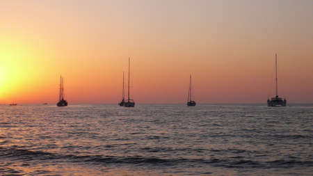 Gulf of Baratti  Livorno  at sunsetの写真素材