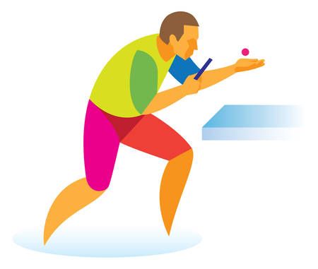 Player. Table tennisのイラスト素材