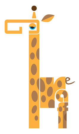 alphabet.letter G.Giraffeのイラスト素材