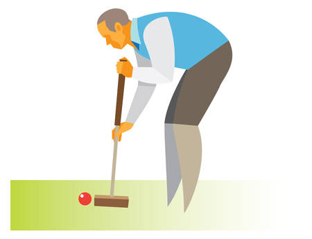 croquet playerのイラスト素材