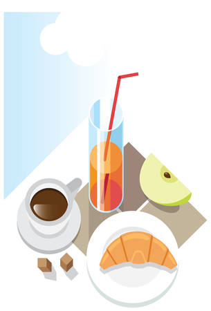 Morning. Breakfastのイラスト素材