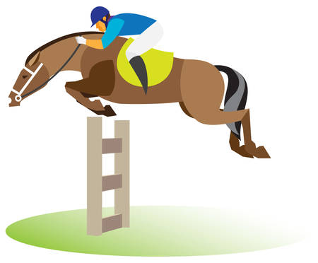 horse jumpingのイラスト素材