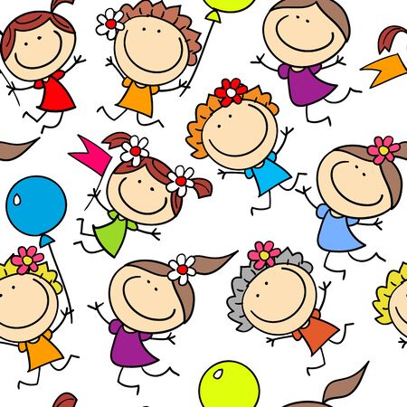 background cheerful childrenのイラスト素材