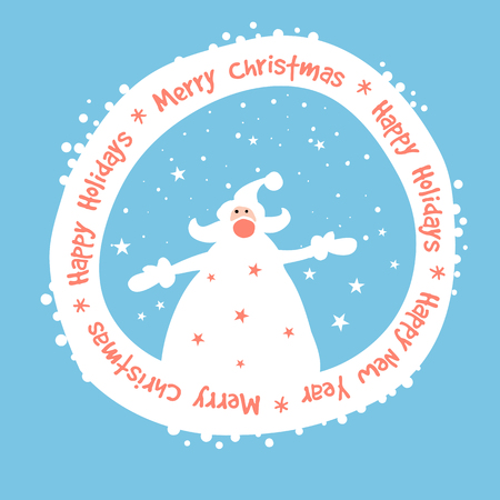 Merry christmas. vector winter background.のイラスト素材