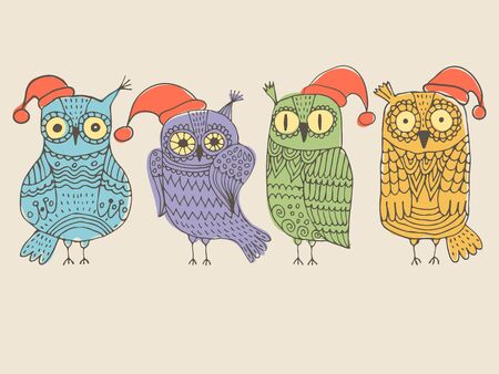 abstract image of an owlのイラスト素材