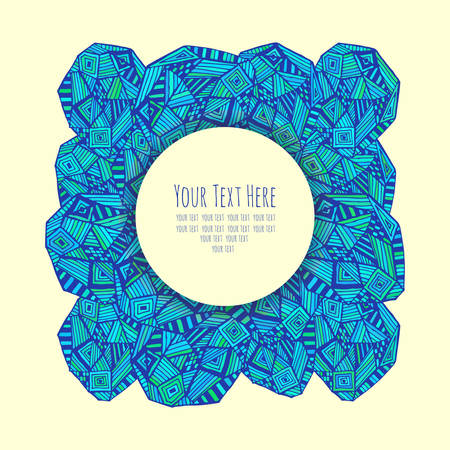 frame for text with geometric designsのイラスト素材