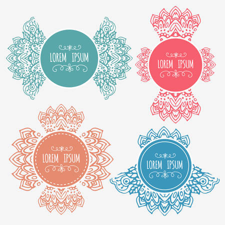 frame for text with graphic patternsのイラスト素材