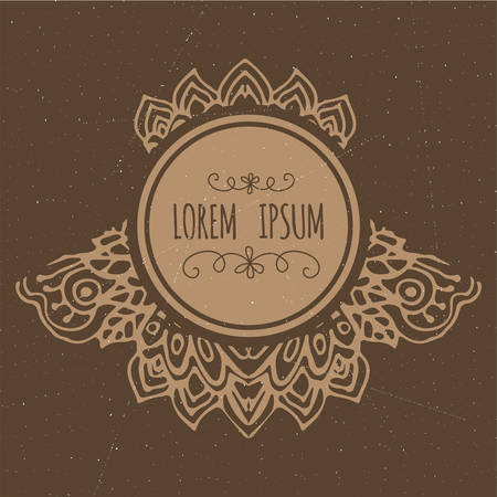 frame for text with graphic patternsのイラスト素材