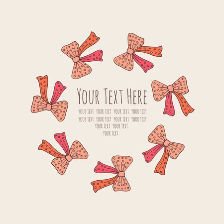 frame for text with bowsのイラスト素材