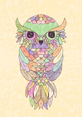 abstract image of an owlのイラスト素材