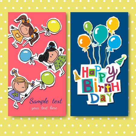 Vector Illustration of a Happy Birthdayのイラスト素材