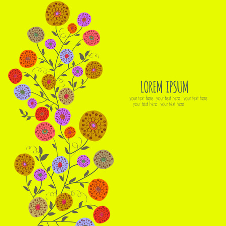 flower card drawn by handのイラスト素材