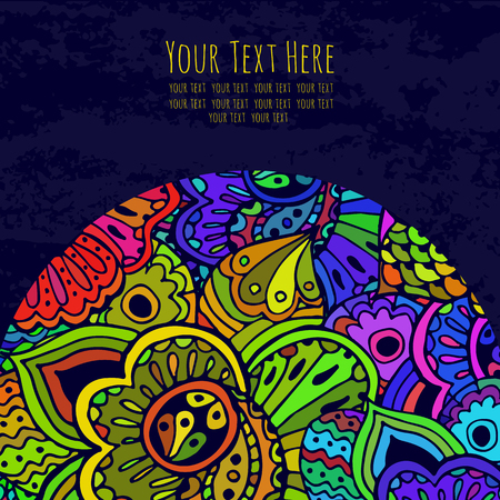 card with a circular ornamentのイラスト素材